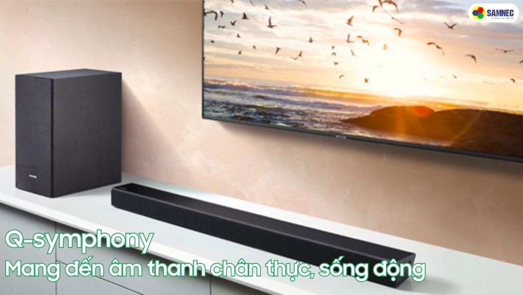 Công nghệ Q-Symphony mang đến âm thanh chân thực, sống động cho người dùng