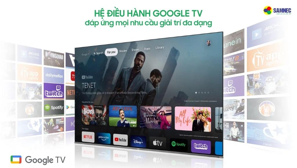 Hệ điều hành Google TV của tivi Sony X90L