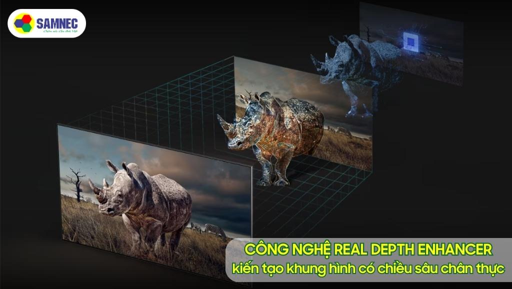 Kiến tạo khung hình chân thực với công nghệ Real Depth Enhancer trên tivi Samsung Q80C 