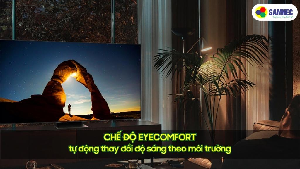 Bảo vệ mắt người dùng nhờ chế độ EyeComfort trên tivi Samsung Q80C