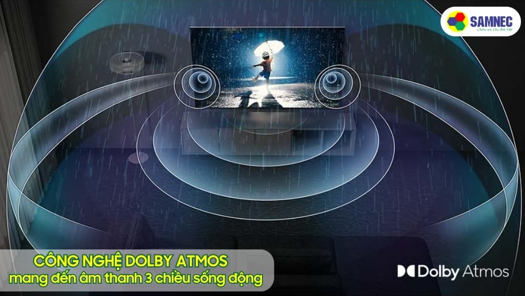  m thanh sống động với công nghệ Dolby Atmos trên tivi Samsung Q80C