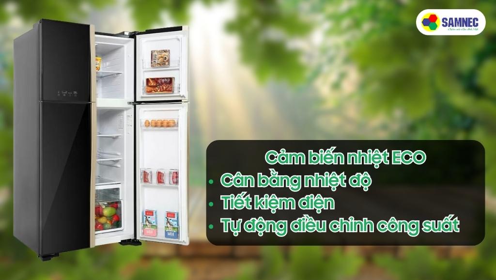 Cảm biến nhiệt ECO của tủ lạnh Hitachi Inverter 509 lít R-FW650PGV8 GBK