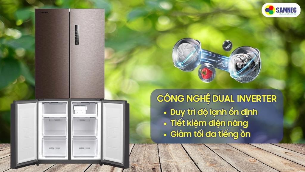 Tủ lạnh Toshiba Inverter 511 lít GR-RF610WE-PMV(37)-SG với công nghệ Inverter