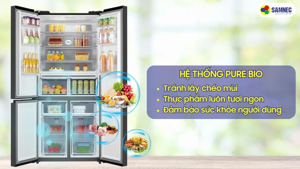 Hệ thống Pure Bio của tủ lạnh Toshiba Inverter 511 lít GR-RF610WE-PMV(37)-SG