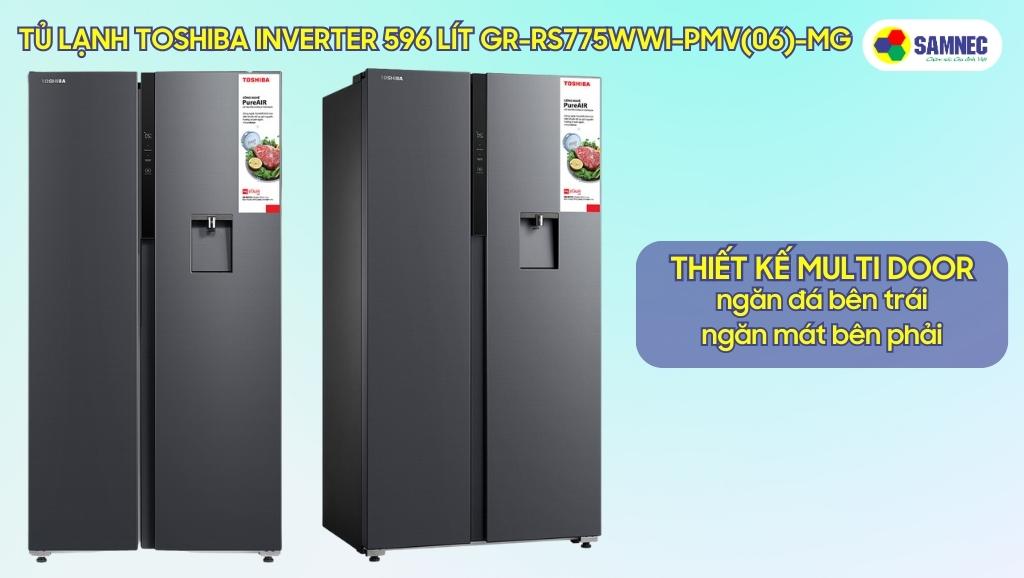Thiết kế của tủ lạnh Toshiba Inverter GR-RS775WI-PMV(06)-MG