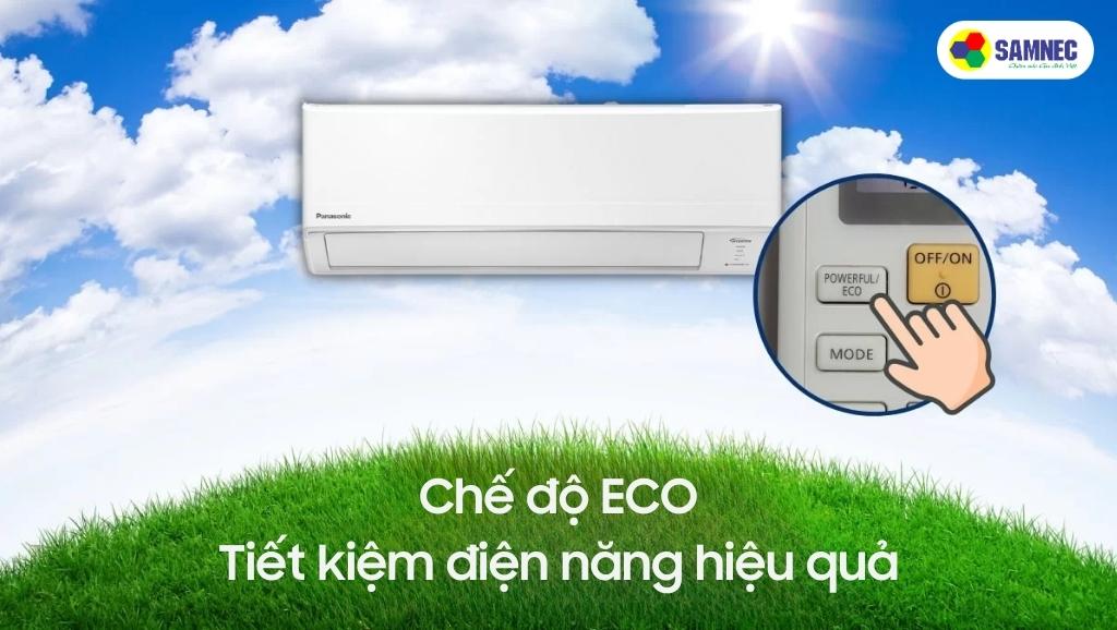 Chế độ ECO có tích hợp A.I của máy lạnh Panasonic Inverter 1 HP CU/CS-PU9ZKH-8M