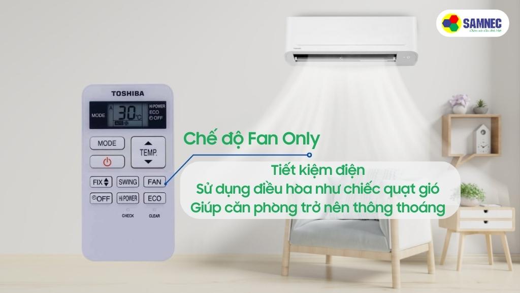 Chế độ Fan Only của máy lạnh Toshiba RAS-H10C4KCVG-V