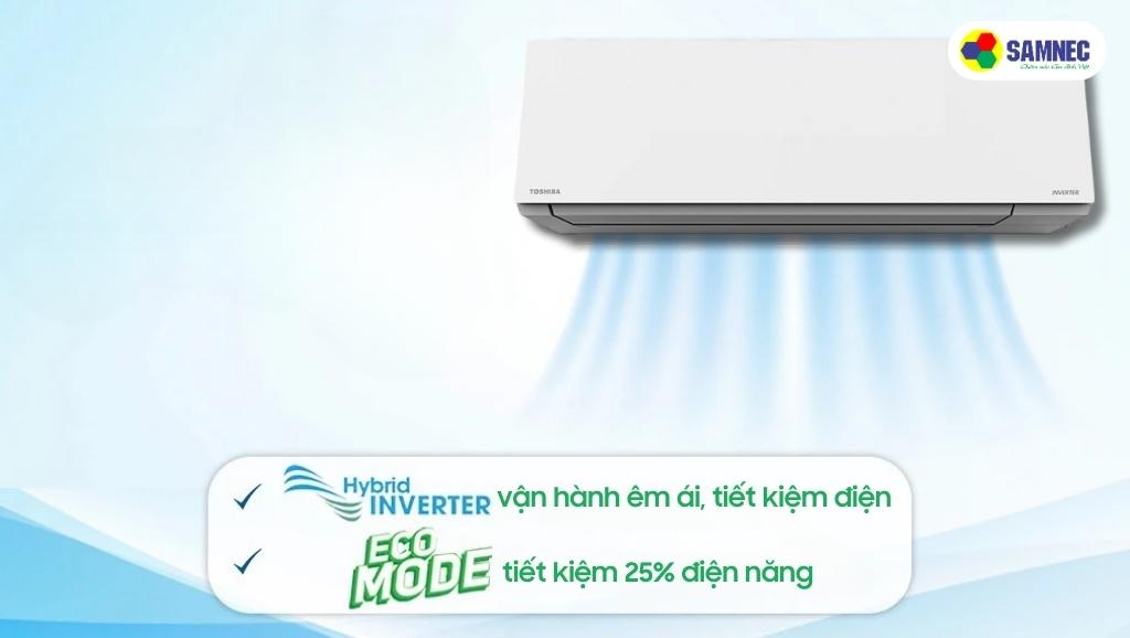 Công nghệ Hybrid Inverter và chế độ ECO của máy lạnh Toshiba RAS-H10E2KCVG-V