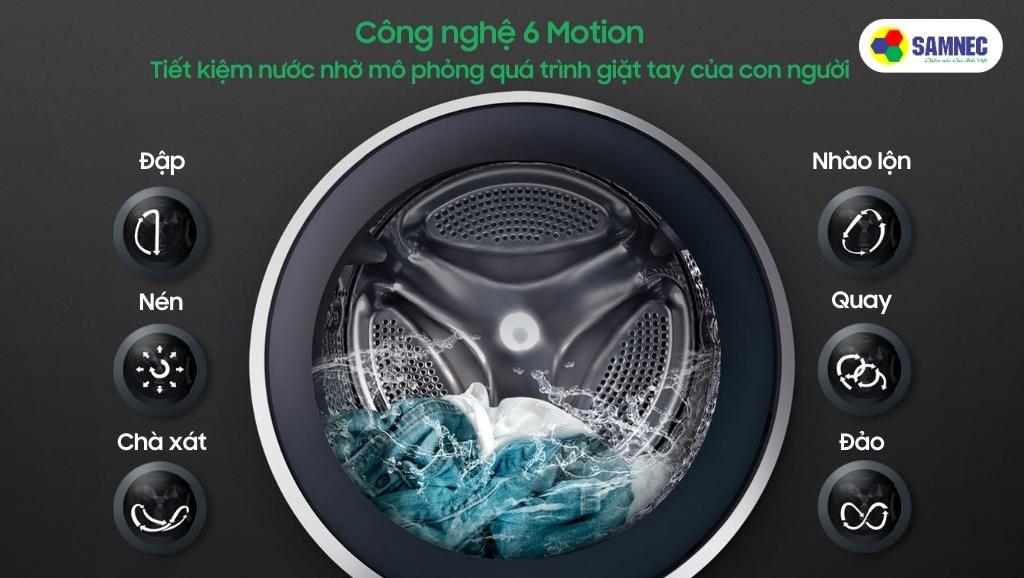 Công nghệ 6 Motion trên máy giặt LG