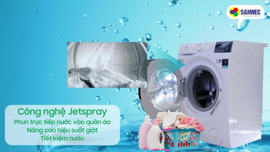 Công nghệ Jetspray trên máy giặt Electrolux