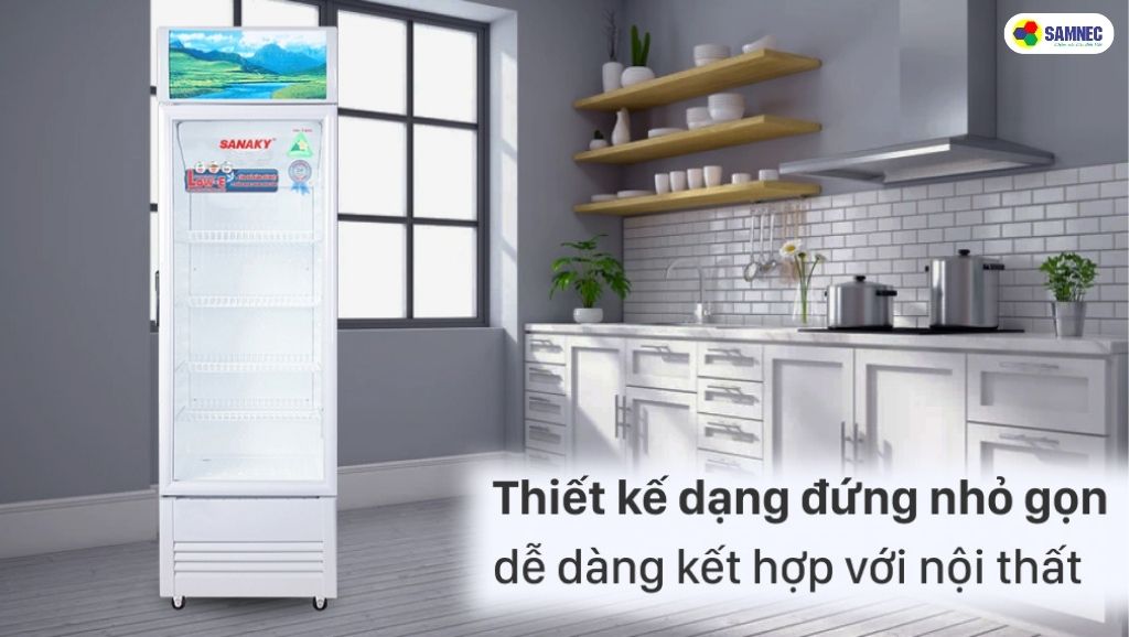 Thiết kế của tủ mát Sanaky 1 cánh