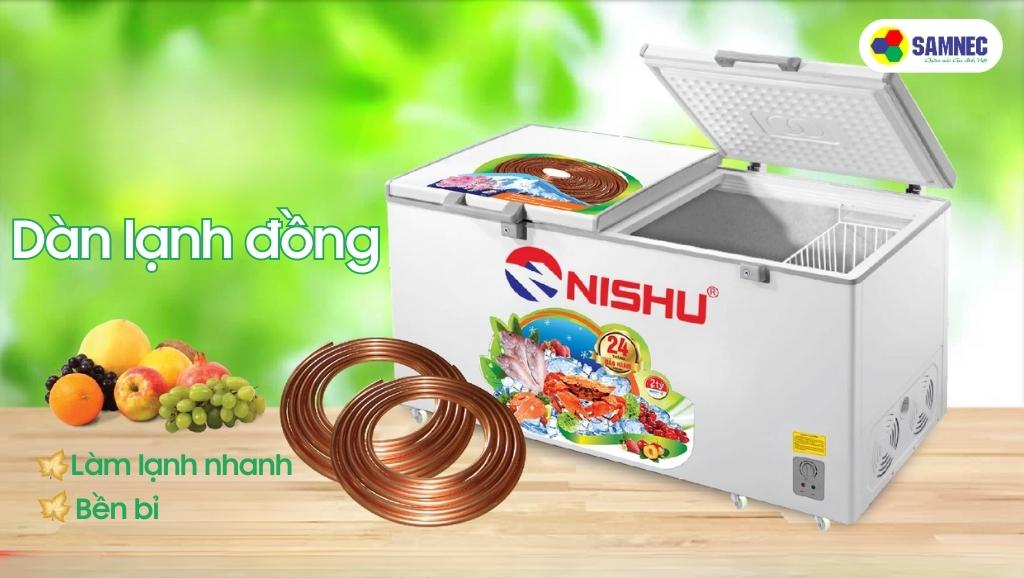 Tủ đông dùng dàn lạnh đồng cho siêu thị mini