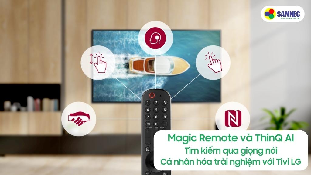 Điều khiển Magic Remote và tính năng ThinQ của Tivi LG G1PTA
