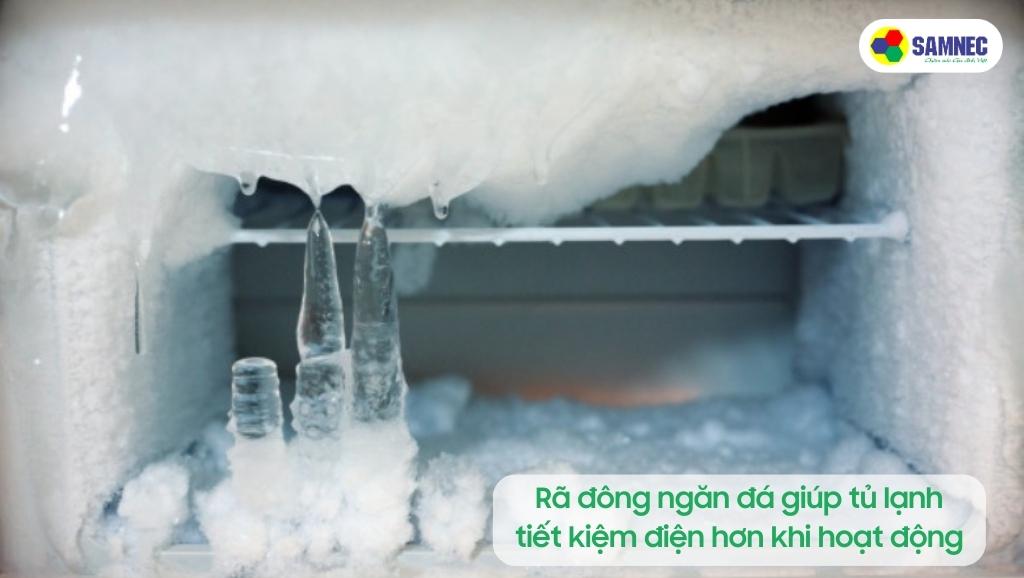 Tủ lạnh tiết kiệm điện hơn nhờ rã đông ngăn đá