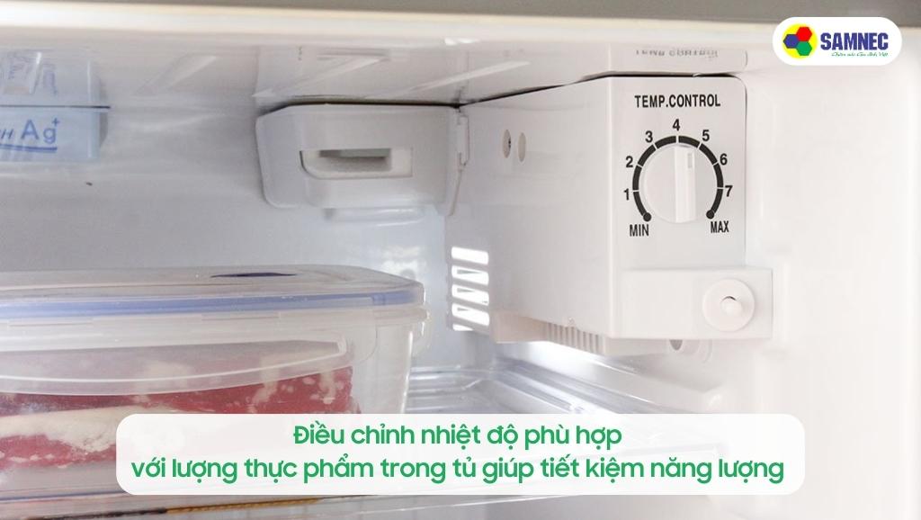 Điều chỉnh nhiệt độ phù hợp giúp tủ lạnh tiết kiệm điện hơn