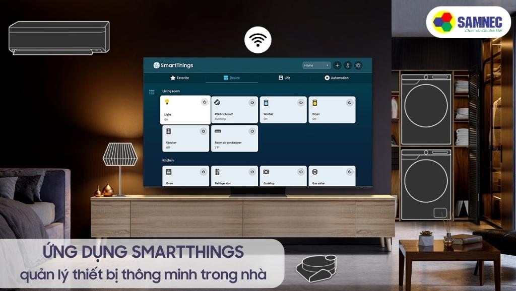 Ứng dụng SmartThings của tivi Samsung QN90C