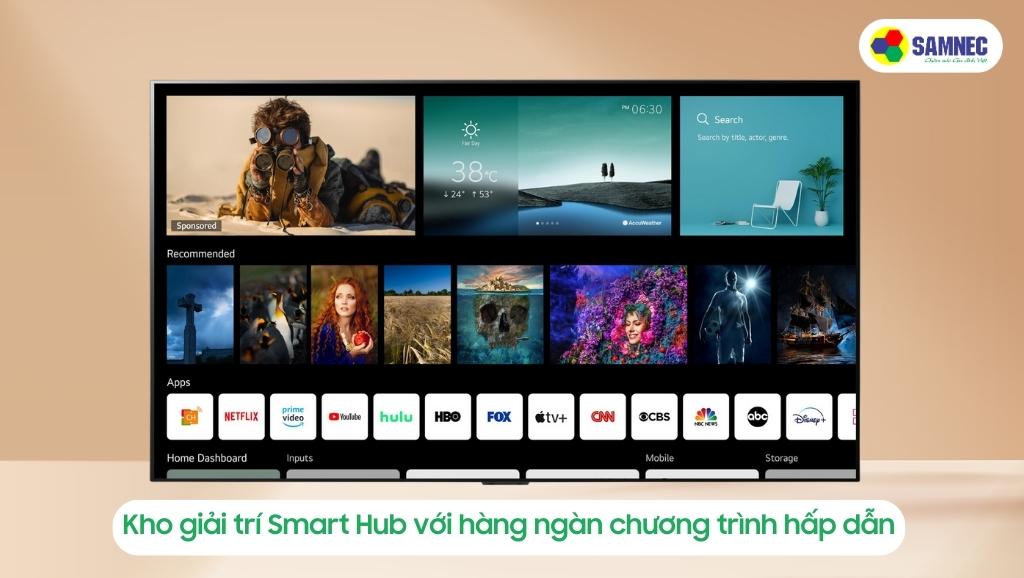 Kho giải trí Smart Hub của Tivi Samsung QN85C