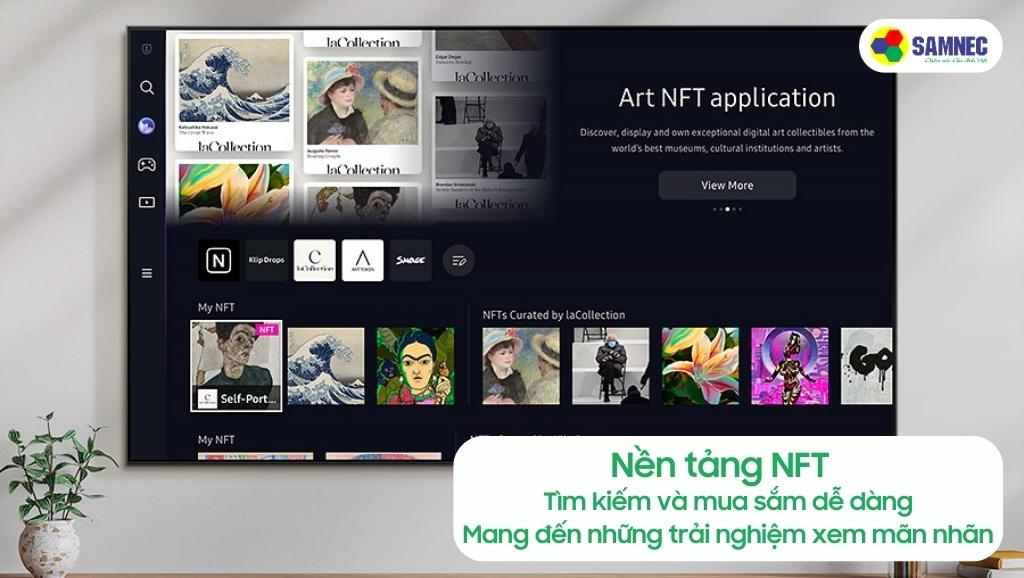 Nền tảng NFT trên Tivi Samsung QN85C