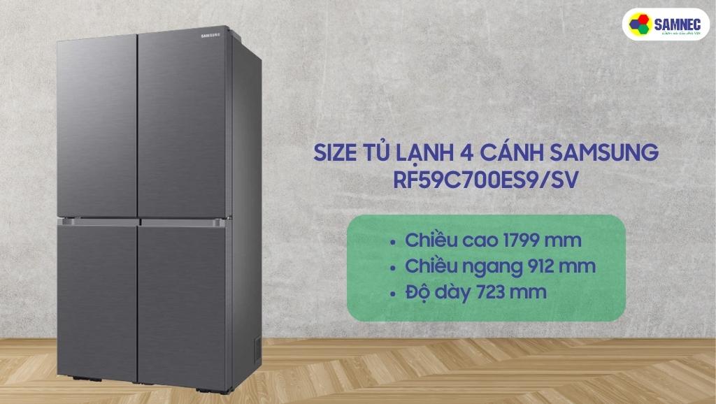 Tủ lạnh Samsung 4 cánh RF59C700ES9/SV