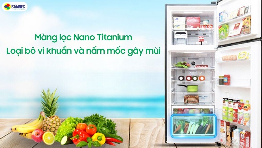 Màng lọc Nano Titanium của tủ lạnh Hitachi Inverter 450 lít R-FG560PGV8 GBK