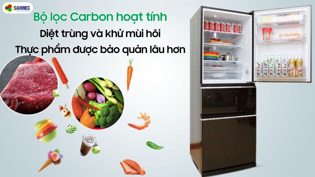 Bộ lọc Carbon hoạt tính của tủ lạnh Mitsubishi Inverter 365 lít MR-CGX46EN-GBK-V