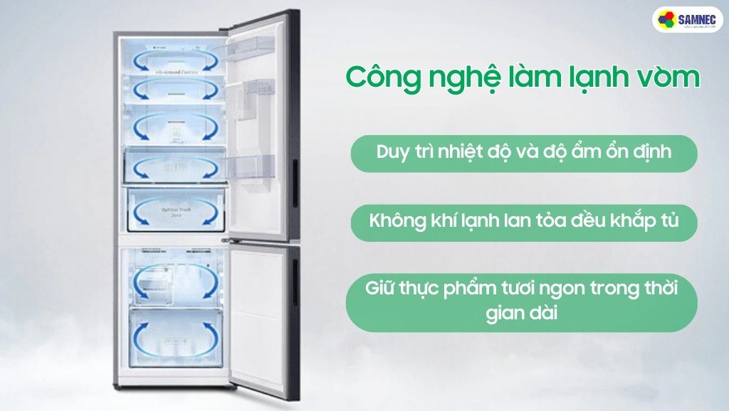 Công nghệ làm lạnh của tủ lạnh Samsung Inverter 307 lít RB30N4190BU/SV