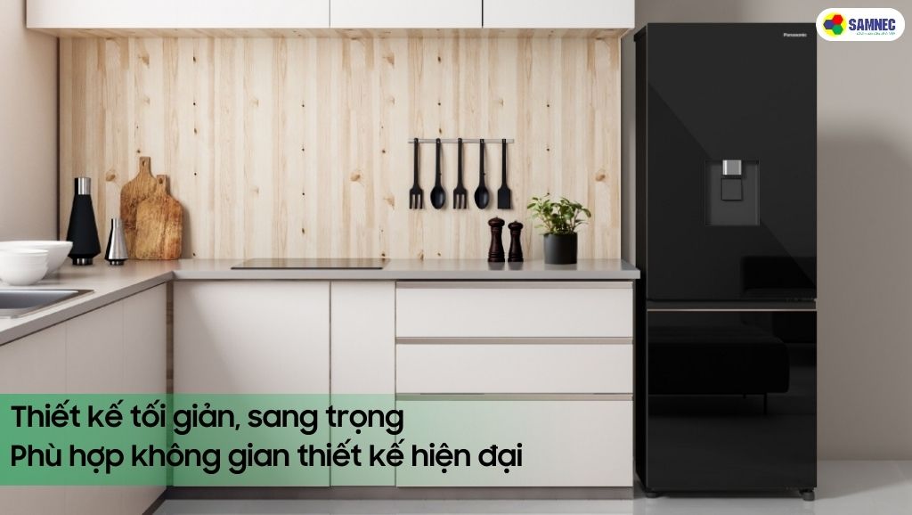 Thiết kế của tủ lạnh Panasonic Inverter 300 lít NR-BV331WGKV