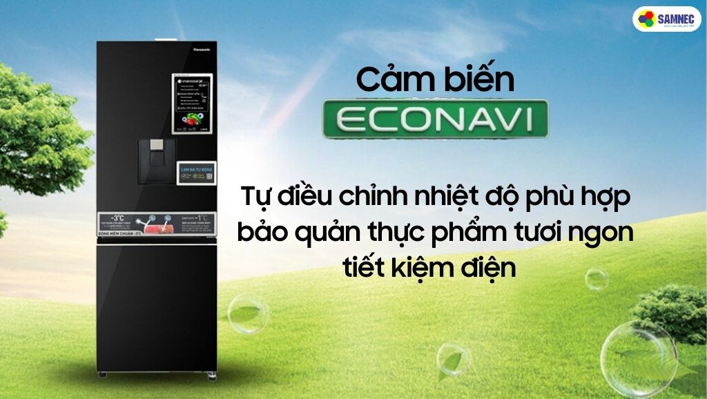 Cảm biến ECONAVI của tủ lạnh Panasonic Inverter 300 lít NR-BV331WGKV