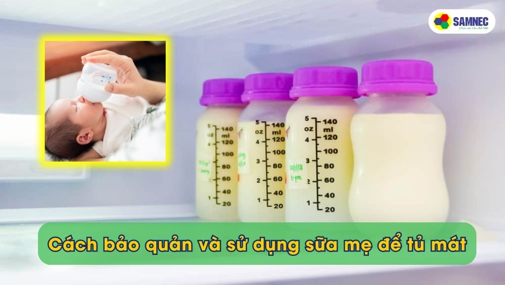 Cách bảo quản và sử dụng sữa mẹ để trong tủ mát
