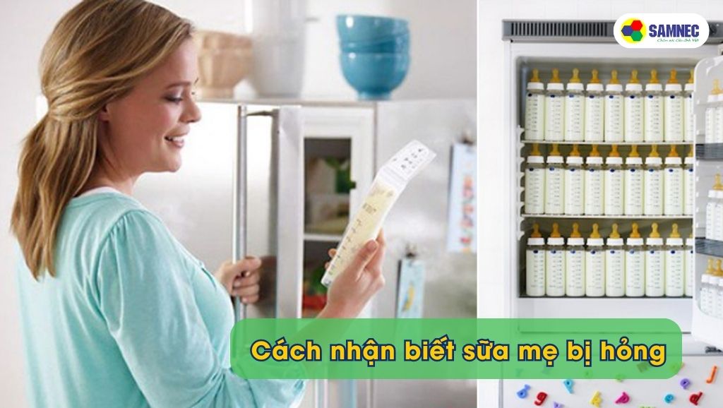 Cách nhận biết sữa mẹ bị hỏng