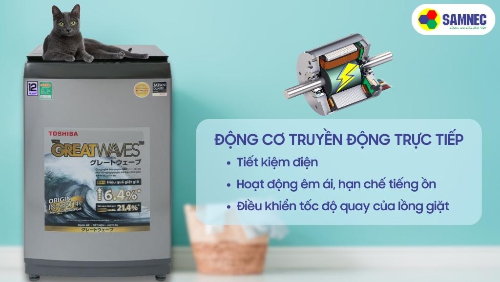 Công nghệ tiết kiệm điện Inverter cho máy giặt lồng đứng Toshiba AW-DUK1300KV(SG)