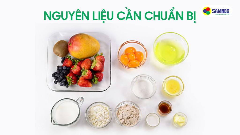Nguyên liệu làm bánh gato bằng nồi cơm điện