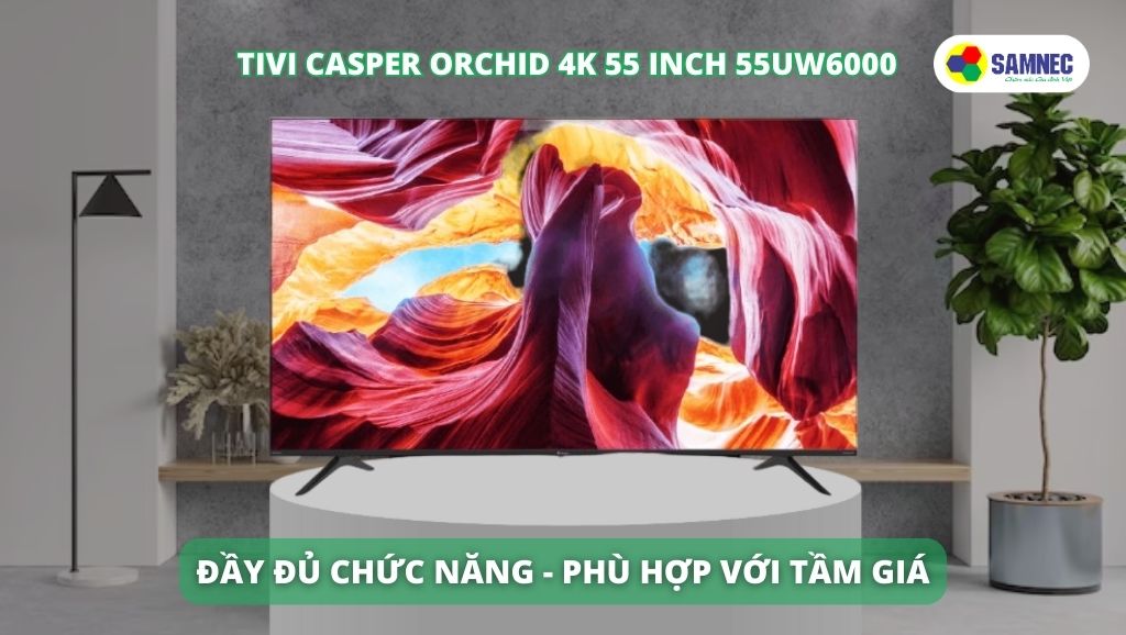 Smart Tivi Casper Orchid 4K 55 inch 55UW6000