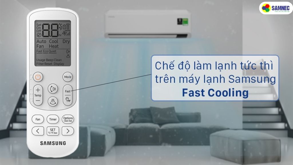 Chế độ Fast Cooling trên điều hòa Samsung