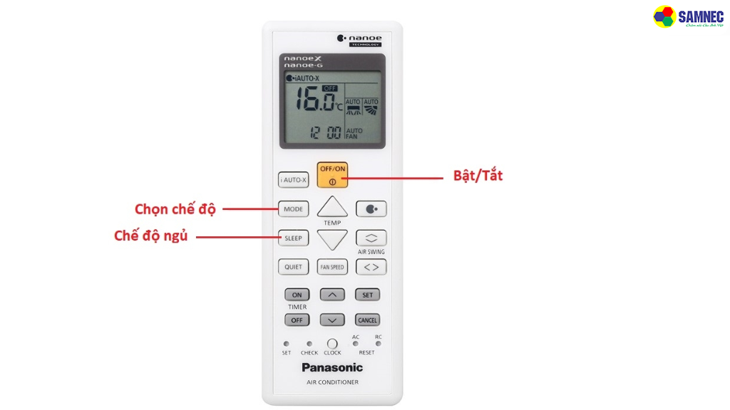 Hướng dẫn cách bật/tắt chế độ Sleep trên điều hòa Panasonic
