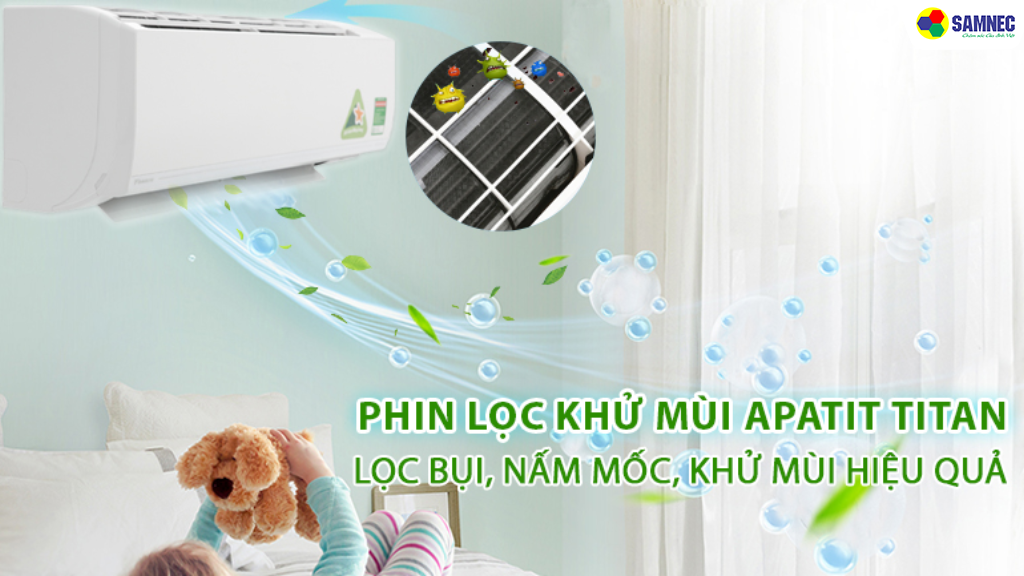 Phin lọc khử mùi tác quang Apatit Titan
