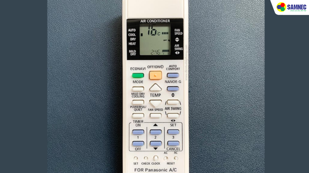 Tại sao điều khiển điều hòa Panasonic không có nút check