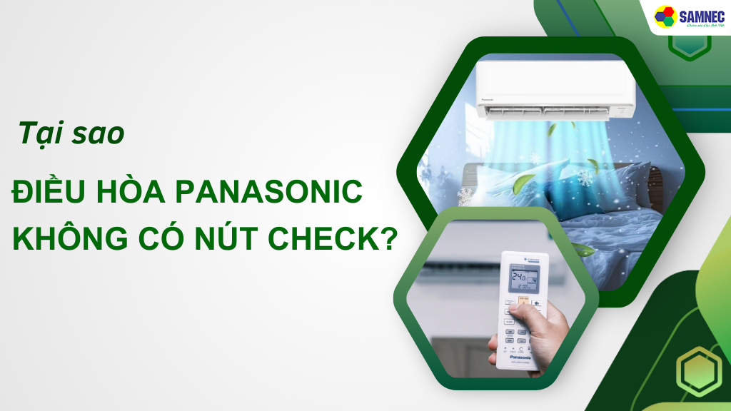 điều khiển điều hòa Panasonic không có nút check