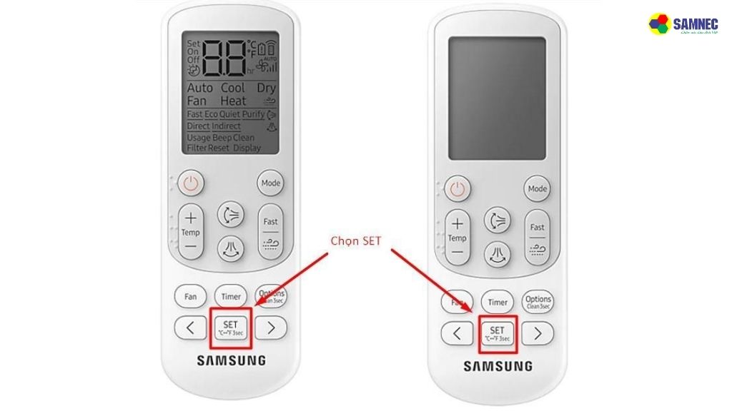 Reset Filter trên remote điều hòa Samsung
