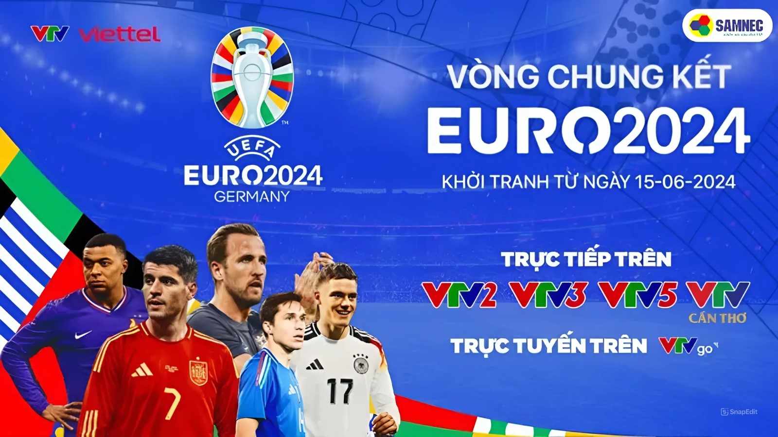 Euro 2024 được phát sóng toàn bộ trên VTV