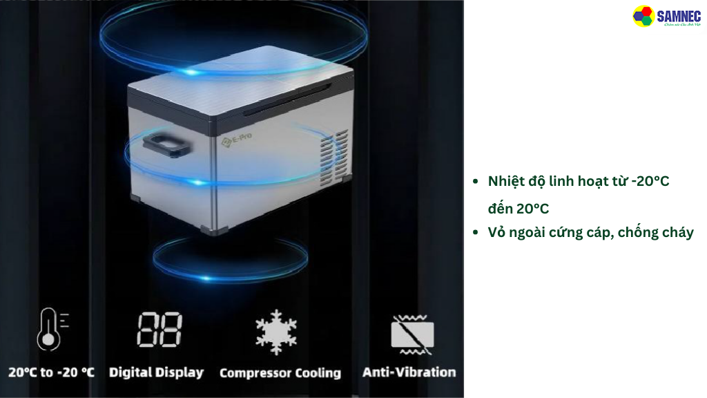Nhiệt độ linh hoạt từ -20°C đến 20°C