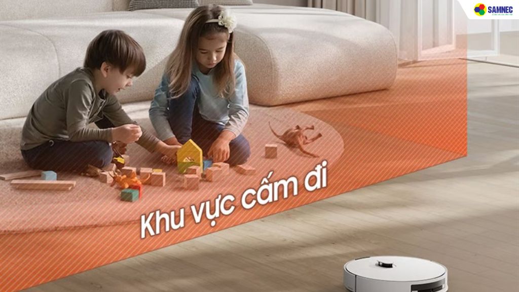 Thiết lập vùng cấm và chọn khu vực làm sạch