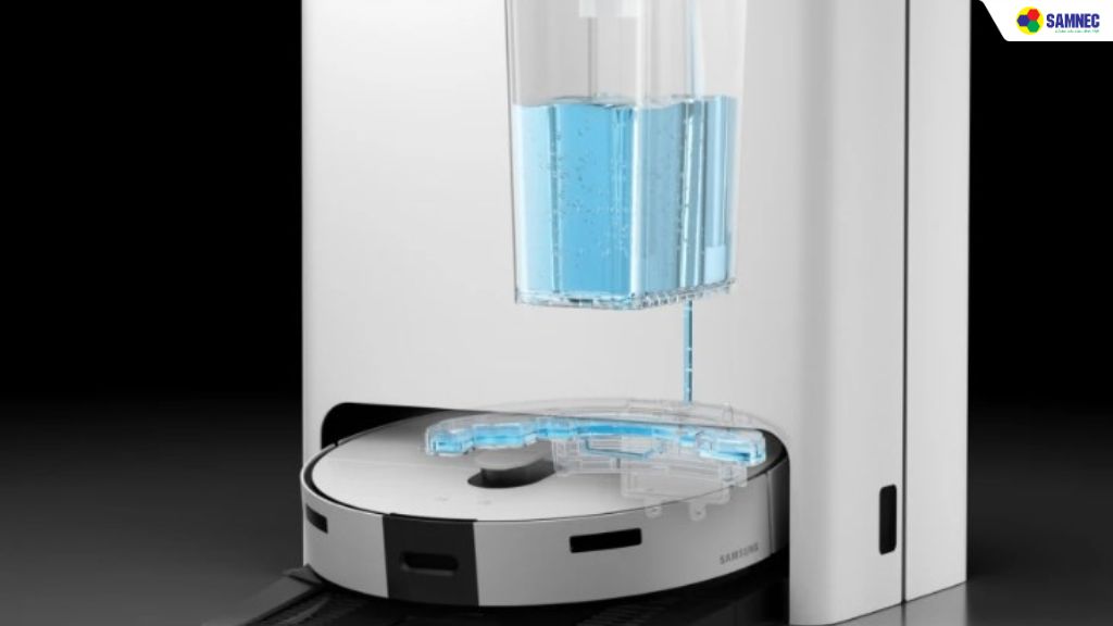 Tính năng đổ bụi và thêm nước tự động