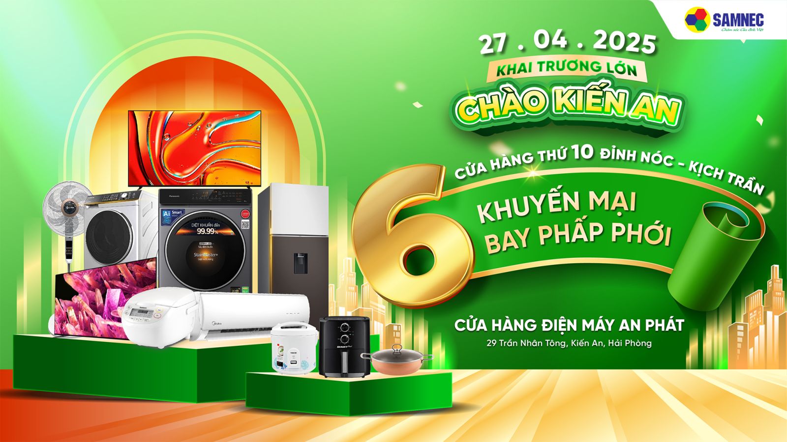 Khai trương lớn, chào Kiến An