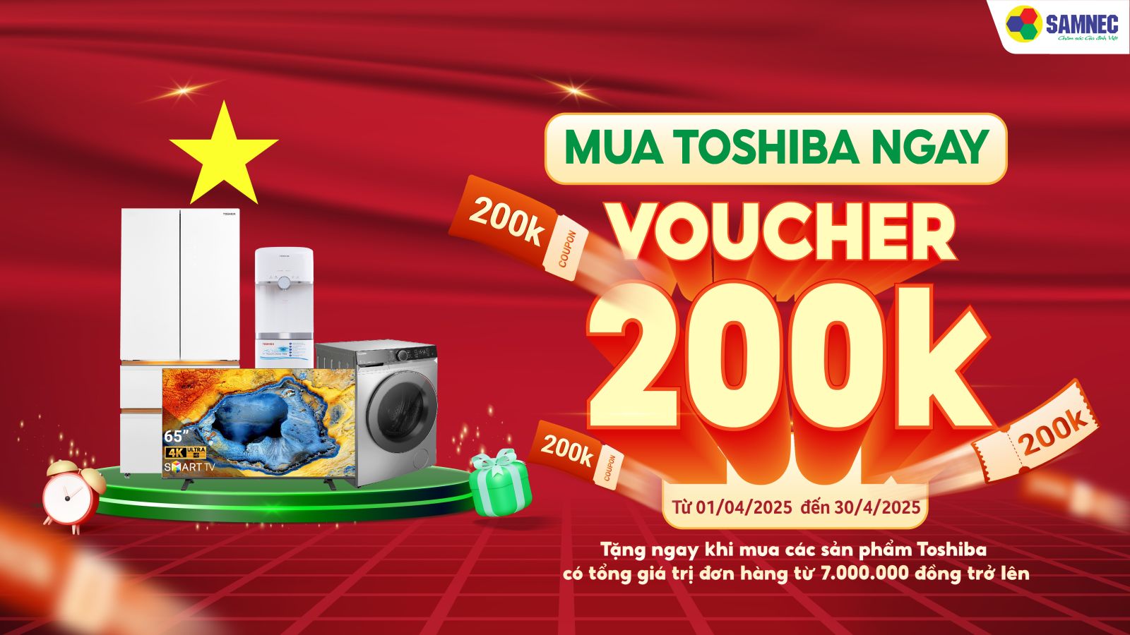 Mua Toshiba ngay - Voucher 200k về tay