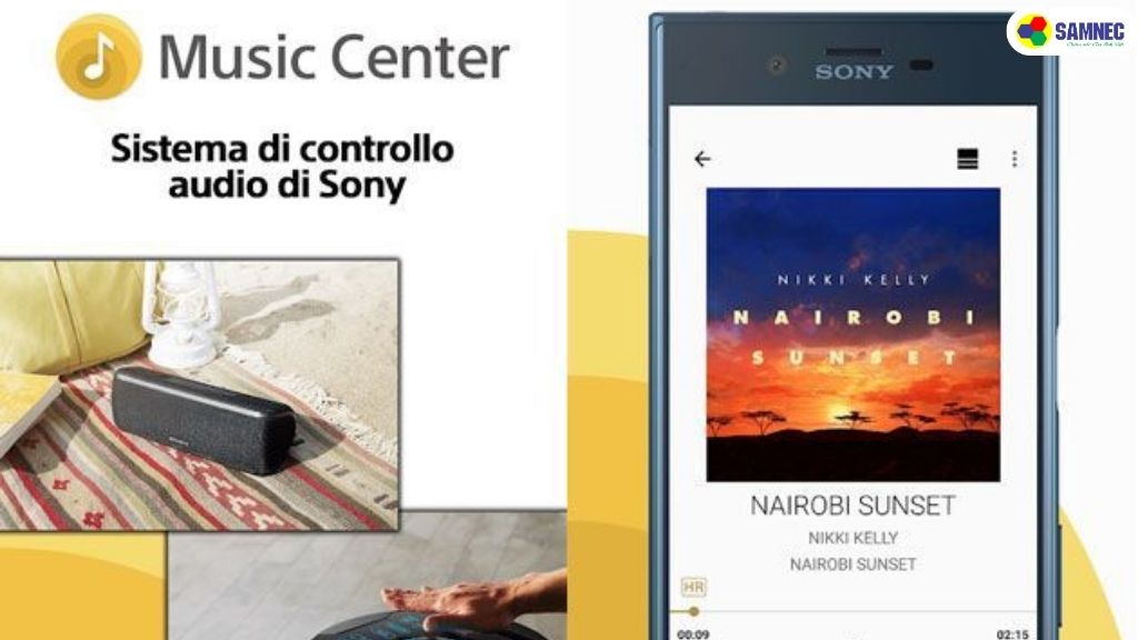 điều chỉnh các hiệu ứng âm thanh yêu thích và nhiều cài đặt tiện ích khác thông qua ứng dụng Sony | Music Center 