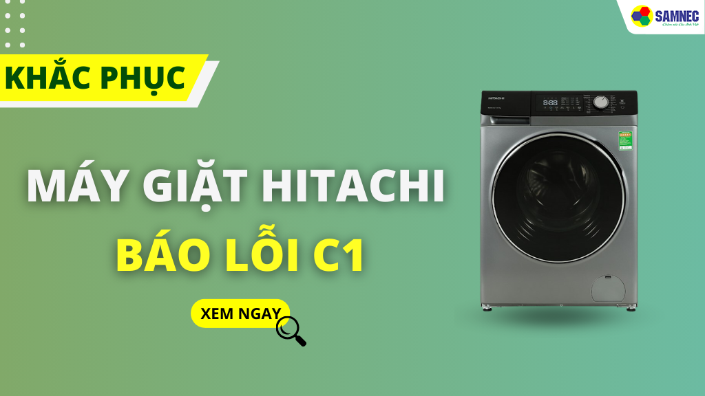 lỗi c1 máy giặt hitachi