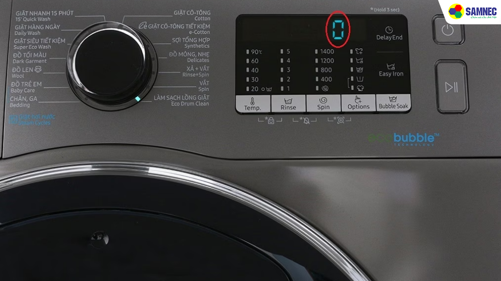 Nguyên nhân máy giặt Samsung cửa trước không tắt nguồn khi đã giặt xong