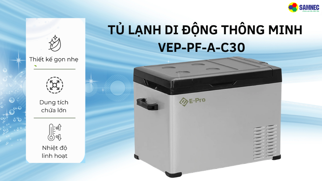 Thết kế tủ lạnh VEP-PF-A-C30 sang trọng, đẳng cấp 