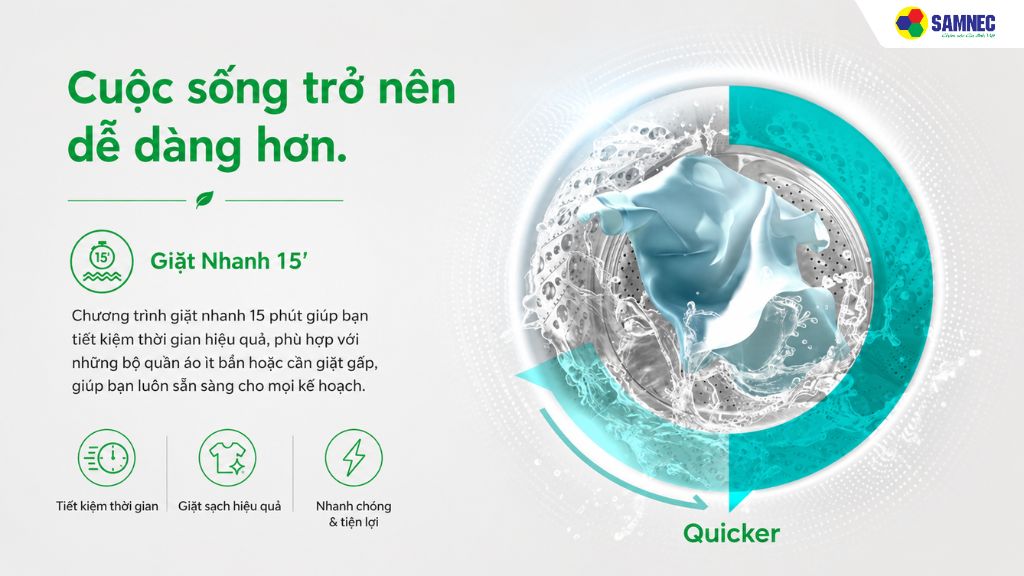 Giặt nhanh 15 phút